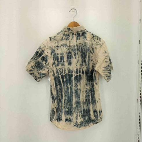 ラルフローレン RALPH LAUREN BLAIRE ポニー刺繍 ブリーチタイダイ柄 ボタンダウン S/S シャツ メンズ import:XL